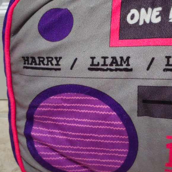 One Direction Pink Purple Grey Boombox Decorative Pillow - Picture 6 of 9